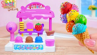 💞Rainbow Ice Cream Ideas💞Satisfying Miniature Rainbow Ice Cream Cake Decorating Ideas🌈Sweet Baking🌈 [upl. by Mccullough]