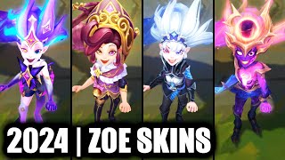 ALL ZOE SKINS SPOTLIGHT 2024  League of Legends [upl. by Jenda]