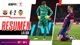 ¡TRIPLETE DE LEWANDOWSKI BLOOPER DE TER STEGEN Y REMONTADA CULÉ  Barcelona 42 Valencia  RESUMEN [upl. by Lolita464]