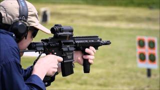 HK416C also written HK 416C AR SBRPDW Fired on FullAuto by David Crane of DefenseReviewcom DR [upl. by Ekenna]