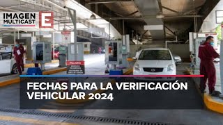 Verificación vehicular 2024 fechas y costos en CDMX y Edomex [upl. by Oetomit]