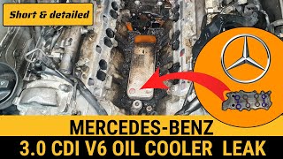 Uncovering the Mercedes Oil Cooler Leak Vito Viano ML350 amp More [upl. by Esiom]