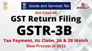 Gstr 3B Filing  gst return filing in hindi  Gst Tax Payment  Gst Itc Claim [upl. by Notsuh]