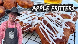 AllAmerican Apple Fritters  Apple Doughnut Recipe [upl. by Ydak]