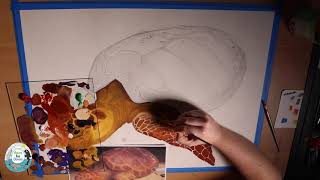 Loggerhead Turtle Illustration Video [upl. by Noelle]