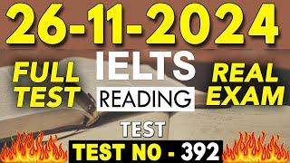 IELTS Reading Test 2024 with Answers  26112024  Test No  392 [upl. by Renita]