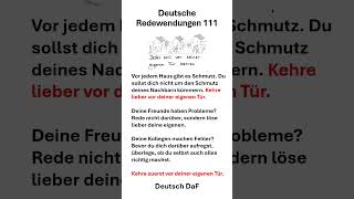 Deutsche Redewendungen 111 deutsch lerne sprache [upl. by Mikah]