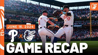 Phillies vs Orioles Game Recap 61624  MLB Highlights  Baltimore Orioles [upl. by Elrod316]