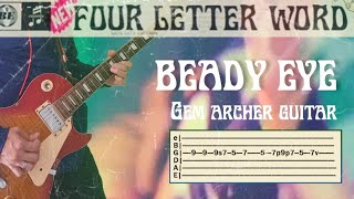 FOUR LETTER WORD  Beady Eye guitar tabs [upl. by Weight484]