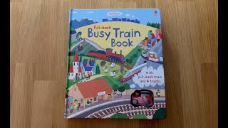 Usborne  Pullback Busy Train Book [upl. by Amirak953]