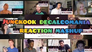 BTS Jungkook  decalcomania lyrics video  reaction mashup [upl. by Loyce]