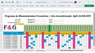 Elaboración de Programa de Mantenimiento Mes por Mes y Frecuencia en Horas de Uso  Plantilla Super [upl. by Penland955]