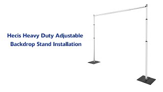 Hecis pipe and drape stand 8x10ft10x10ft adjustable heavy duty backdrop stand Instructions [upl. by Sucramad]