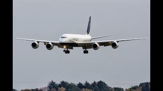 CLASSIC Douglas DC8 landing at Birmingham [upl. by Anelrats125]