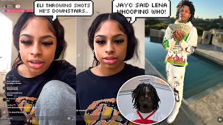 NADIA ON IG LIVE STATING “JAYC SAID LENA DAVIS WOULD WHOOP WHO” 🤬ELI DOWNSTAIRS TALK SHI😳💔 [upl. by Hplodur955]