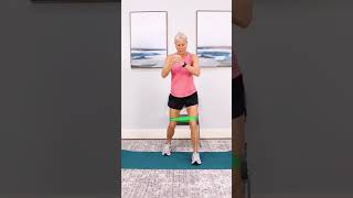 Hip or knee issues Try these not so scary monster walks kneepain resistancebandworkout [upl. by Attekal]