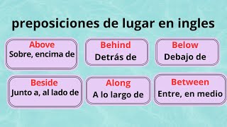 Aprende 20 preposiciones de lugar en ingles con ejemplos en frases [upl. by Pollak523]