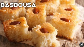 Egyptian Basbousa Recipe  Baked Semolina Cake In Sugar Syrup  Farahil’s Kitchen [upl. by Aieka743]