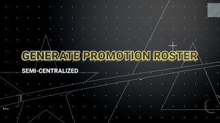 IPPSA R3 Demonstration Generate Promotion Roster  SemiCentralized [upl. by Mcneely]