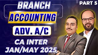 Branch Accounting  Advanced Accounting  CA Inter JanMay 25 CA Inter Adv AC Ch 15  Part 5 [upl. by Kendyl355]