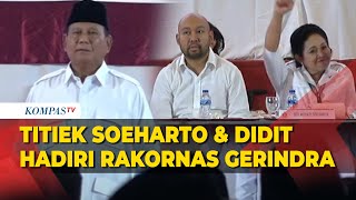 Kala Titiek Soeharto dan Didit Duduk Bersama Hadiri Rakornas Gerindra yang Dipimpin Prabowo [upl. by Kryska82]