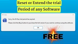 how to reset or extend the trial period of any software [upl. by Htrahddis]