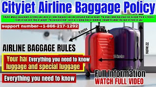 Cityjet Airline Baggage Policy  10 Best THINGS YOU MUST KNOW Free Baggage Prohibited Items [upl. by Horbal264]