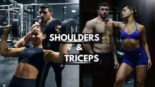 TRAINING SHOULDERS amp TRICEPS TOGETHER  Couples Workout [upl. by Sylera183]