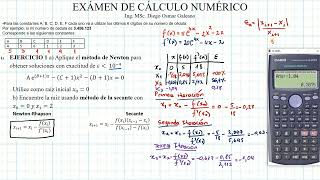 Resolviendo exámen de Cálculo Numérico paso a paso  Ingeniería Civil [upl. by Drisko509]