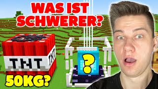 WELCHES ITEM ist SCHWERER in MINECRAFT 😄😨 [upl. by Nevlin]