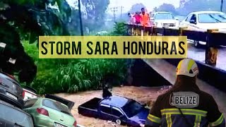 Threat of evacuation Storm Sara hit Belize Honduras [upl. by Urbannal]