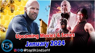 Top 5 Upcoming Hollywood Movies amp Series in January 2024  जनवरी 2024 में आने वाली फिल्में और सीरीज [upl. by Nnuahs]