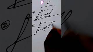 How To Sign Letter quotFquot Signature style letter F 😃👍 signature shortsviral art [upl. by Rebeca]