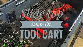 SnapOn slide top roll cart Toolbox tour [upl. by Seravat]