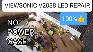 viewsonic monitor no power  viewsonic VA2038 LED repair viewsonic led no power problem 100 repair [upl. by Cranston]