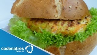 Receta para preparar hamburguesa de pollo al estilo buffalo Receta de hamburguesas [upl. by Naesed]