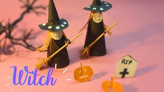 Halloween Decorations DIY  Witch Paper  Easy DIY Halloween Decorations [upl. by Ralfston267]