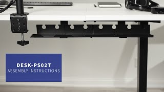 DESKPS02T Under Desk Modular Power Strip Tray Assembly by VIVO [upl. by Nolyag]