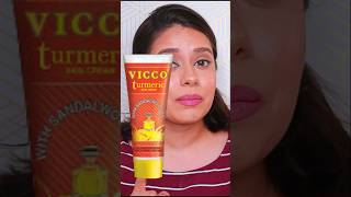 I Tried Vicco Turmeric Cream On Acne Skin shortsfeed viccoturmeric acneskin [upl. by Iveel]