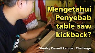 Mengapa Table Saw Kickback Stanley Dewalt Ketupat Challenge [upl. by Ecnarual]