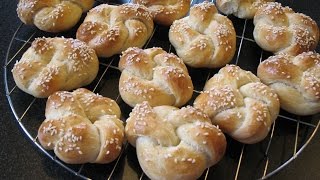 Crispy buns with sesame seeds Delicious homemade scones Recipe dough [upl. by Garfield551]