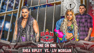 FULL MATCH  Rhea Ripley Vs Liv Morgan  Singles Match At WWE Bad Blood 2024 [upl. by Lona]