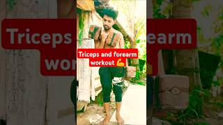 Triceps and forearm workout 😮💪🥵 fitness fitnessmotivation homeworkout shorts motivation desi [upl. by Garbe]