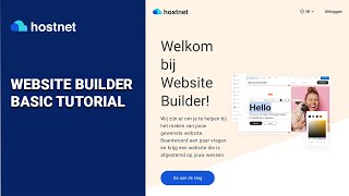 Hostnet  Website builder tutorial Basis [upl. by Enomed99]