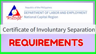 DOLE Unemployment Benefit Requirements SSS Claim Involuntary [upl. by Maxa]