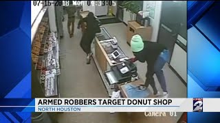 Armed robbers target donut shop [upl. by Ardie]