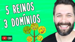 CINCO REINOS E TRÊS DOMÍNIOS  Classificação  Biologia com Samuel Cunha [upl. by Atiuqiram86]