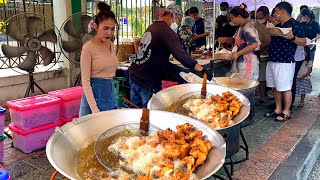 Non Stop Order Long Queue Famous Fried Chicken Sold out 100 KG in 2 Hours  Thai Street Food [upl. by Kopans]