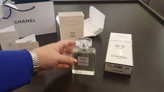 Chanel No 5 LEAU perfume fragrance unboxing and first impressions [upl. by Sayles]