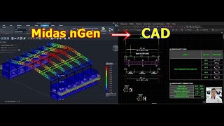 วีดีโอสอน Export Model จาก Midas nGen ไปเป็น 2D AutoCAD ในรูปแบบต่างๆ by วันชัยติวเตอร์ 9 นาที [upl. by Alisa]